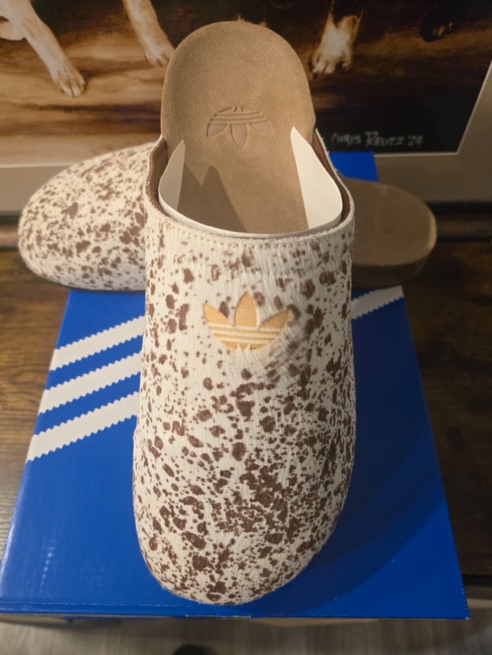 adidas Adimule Slides Pony Hair Aurora Coffee Brown KI0404 Men's Size 10 US NEW